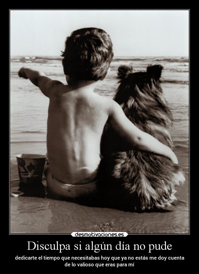 Disculpa si algún día no pude - 