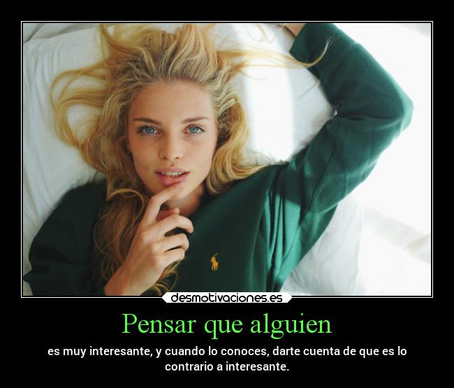 Pensar que alguien - 