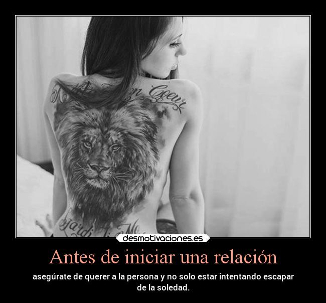 Antes de iniciar una relación -