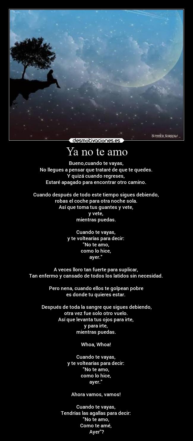 Ya no te amo - 