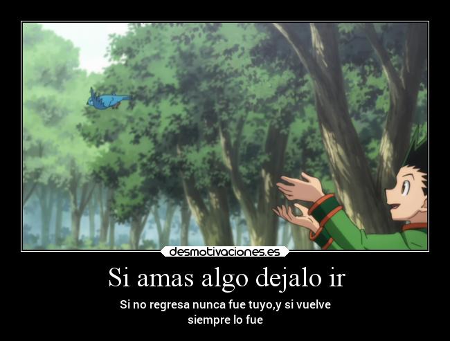 Si amas algo dejalo ir - 