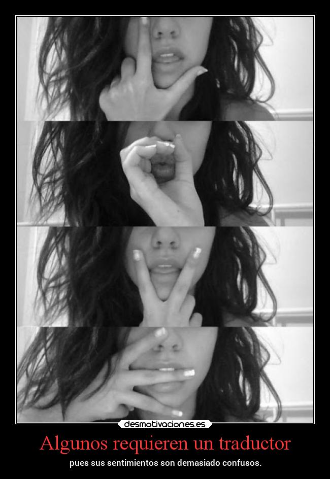 Algunos requieren un traductor - 