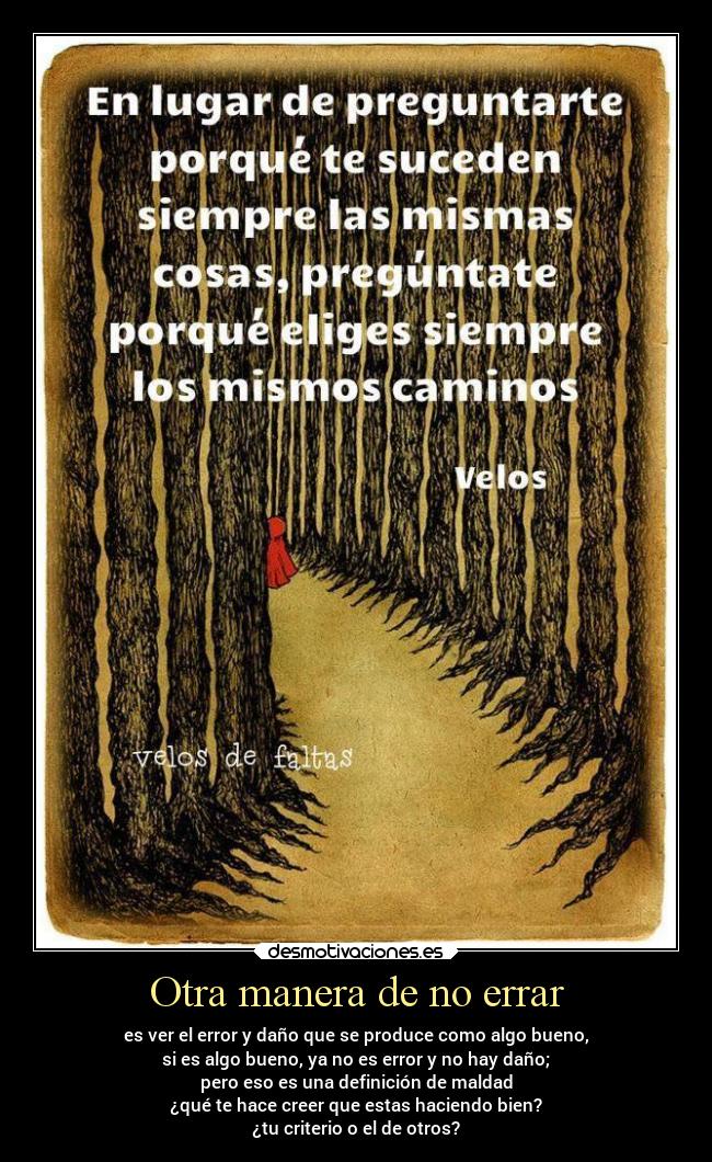 Otra manera de no errar -