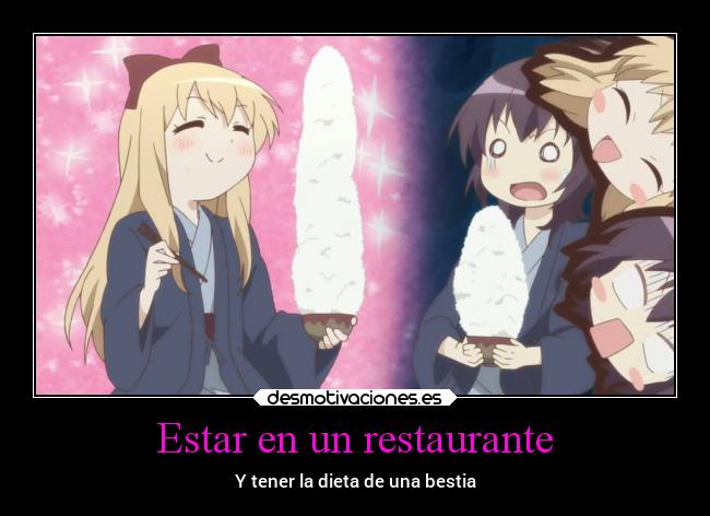 Estar en un restaurante -