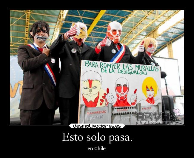 carteles anime cosplay chile desmotivaciones