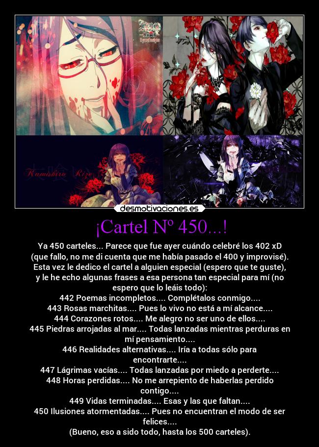 ¡Cartel Nº 450...! -