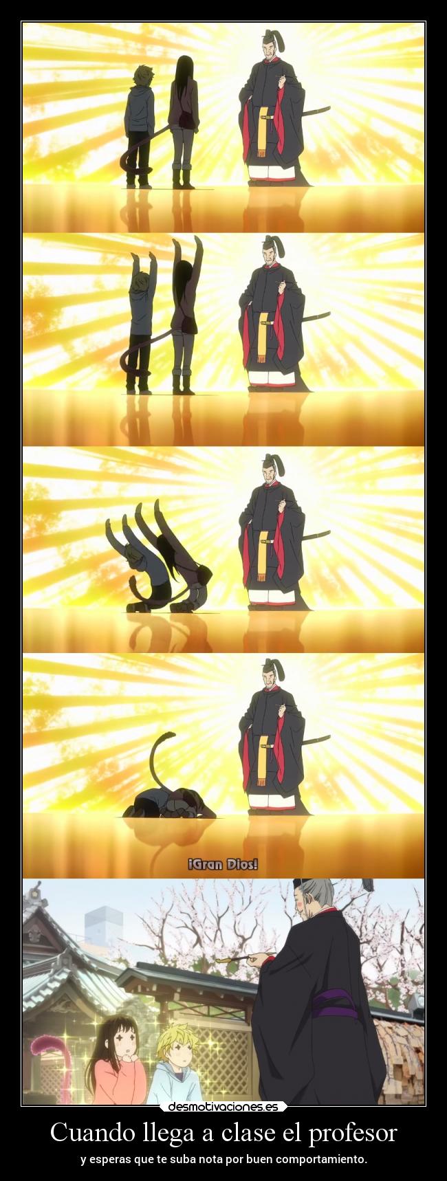 Cuando llega a clase el profesor -