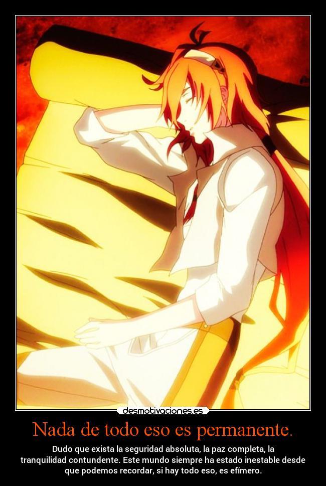 carteles anime mundo historia sociedad nosoneternas paz tranquilidad seguridad rokkanoyuusha arleth desmotivaciones