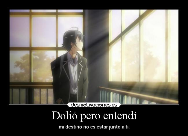 Dolió pero entendí - mi destino no es estar junto a ti.