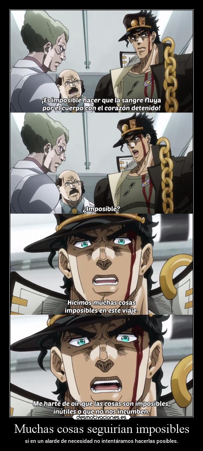 carteles anime vida mundo raptorhunters harukaze jojo jotaro jojosbizarreadventure stardust crusaders desmotivaciones