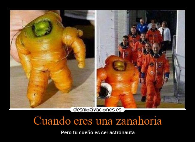 Cuando eres una zanahoria - Pero tu sueño es ser astronauta