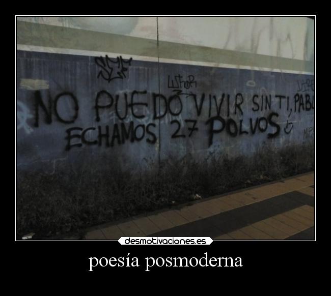 poesía posmoderna -