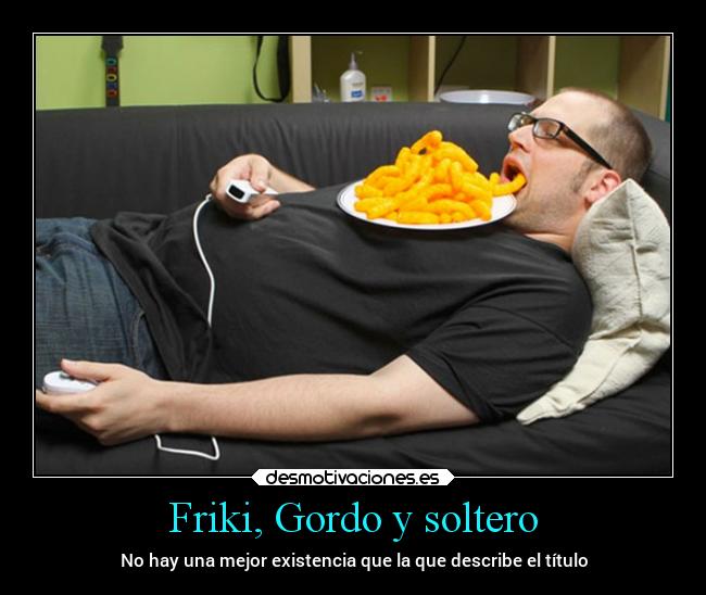 Friki, Gordo y soltero - No hay una mejor existencia que la que describe el título