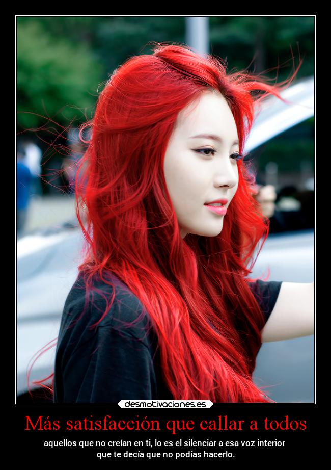 Más satisfacción que callar a todos -