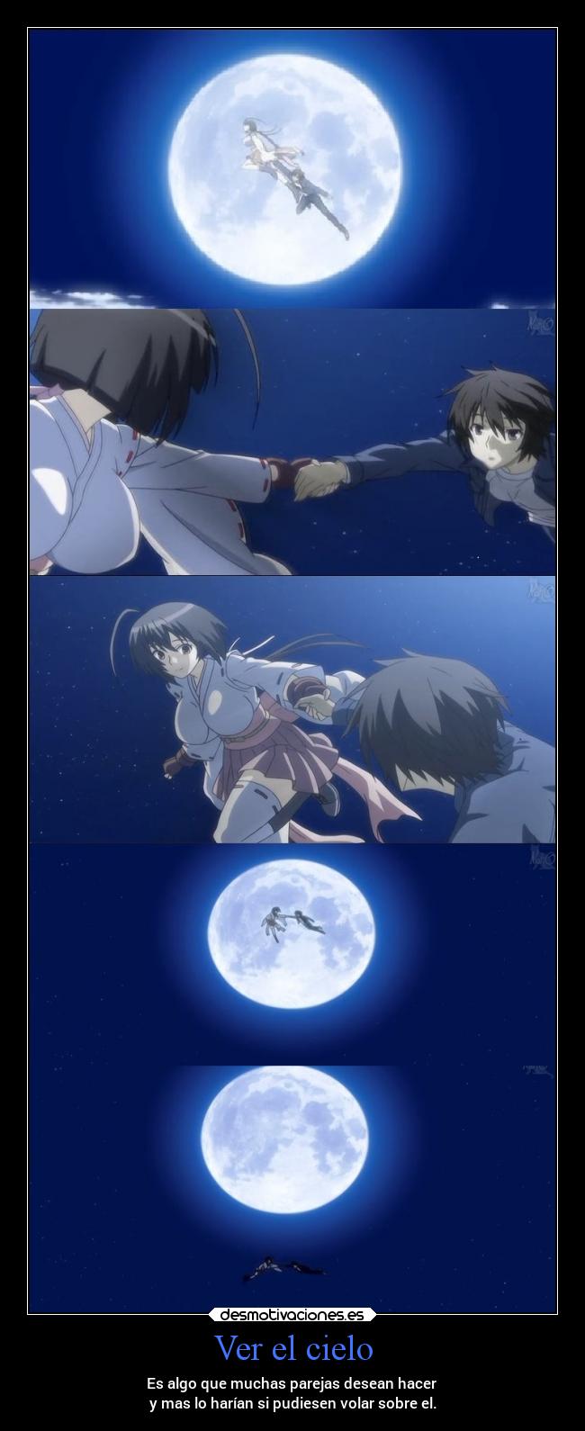 Ver el cielo - Es algo que muchas parejas desean hacer
y mas lo harían si pudiesen volar sobre el.