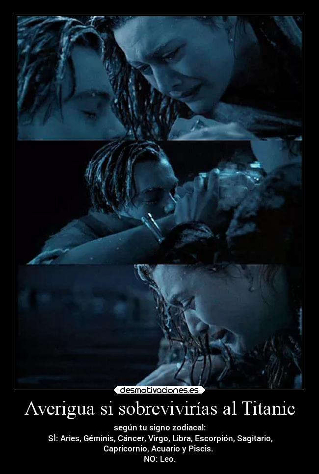 Averigua si sobrevivirías al Titanic -