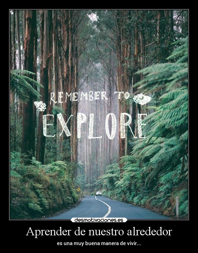 Aprender de nuestro alrededor -