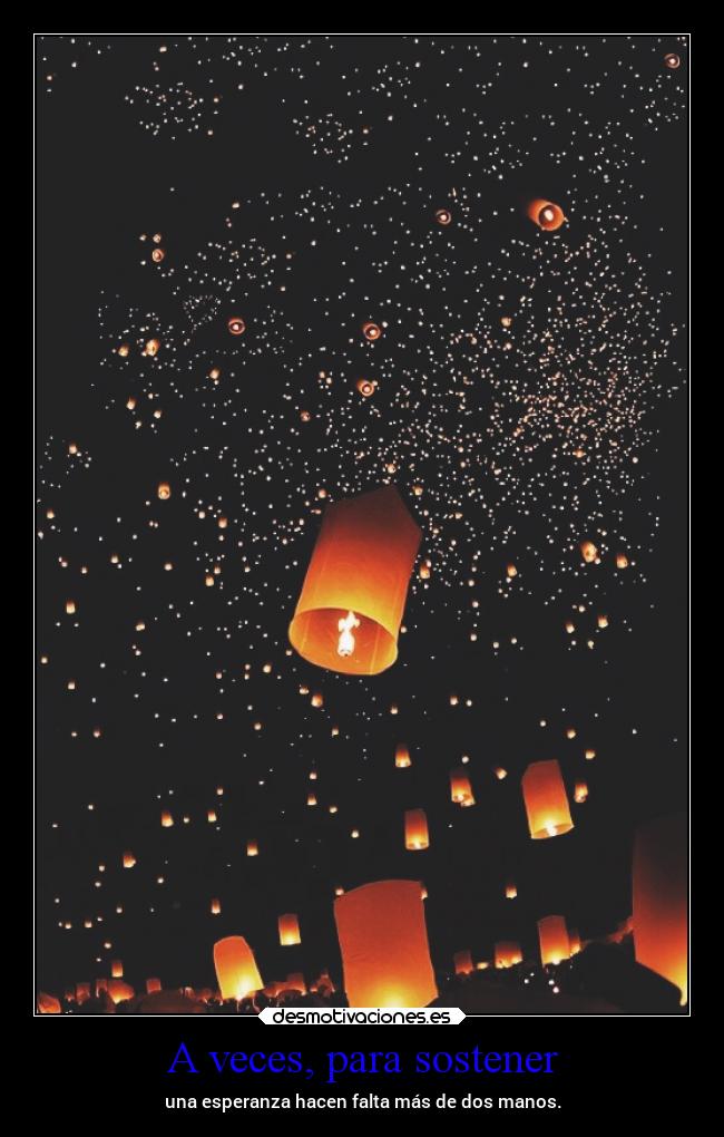 A veces, para sostener - 