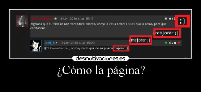 ¿Cómo la página? - 