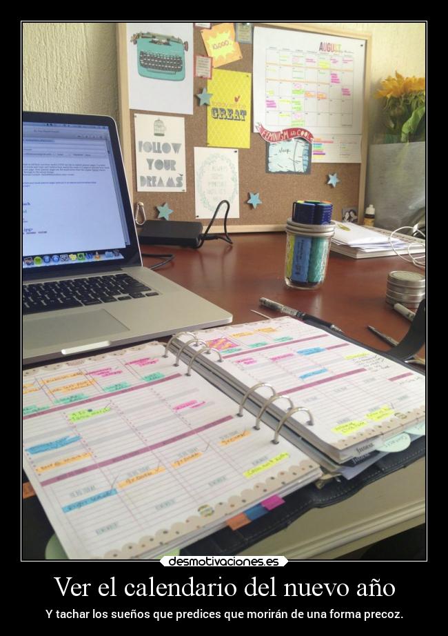 Ver el calendario del nuevo año -