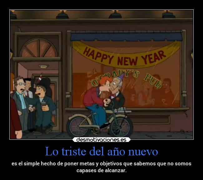 Lo triste del año nuevo -