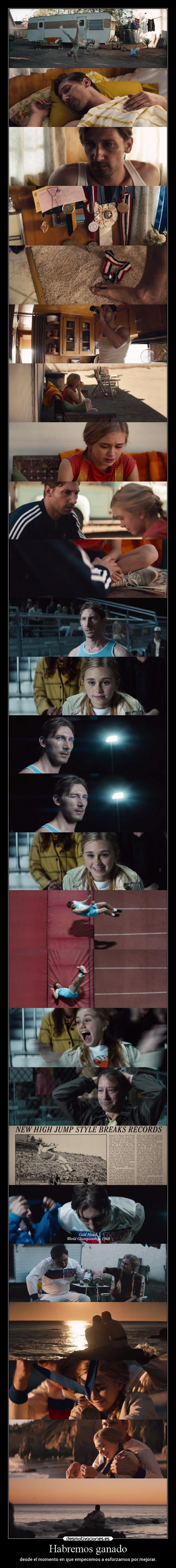 carteles felicidad mundo padre familia amor vida raptorhunters hija deporte ganar vencer victoria medalla desmotivaciones