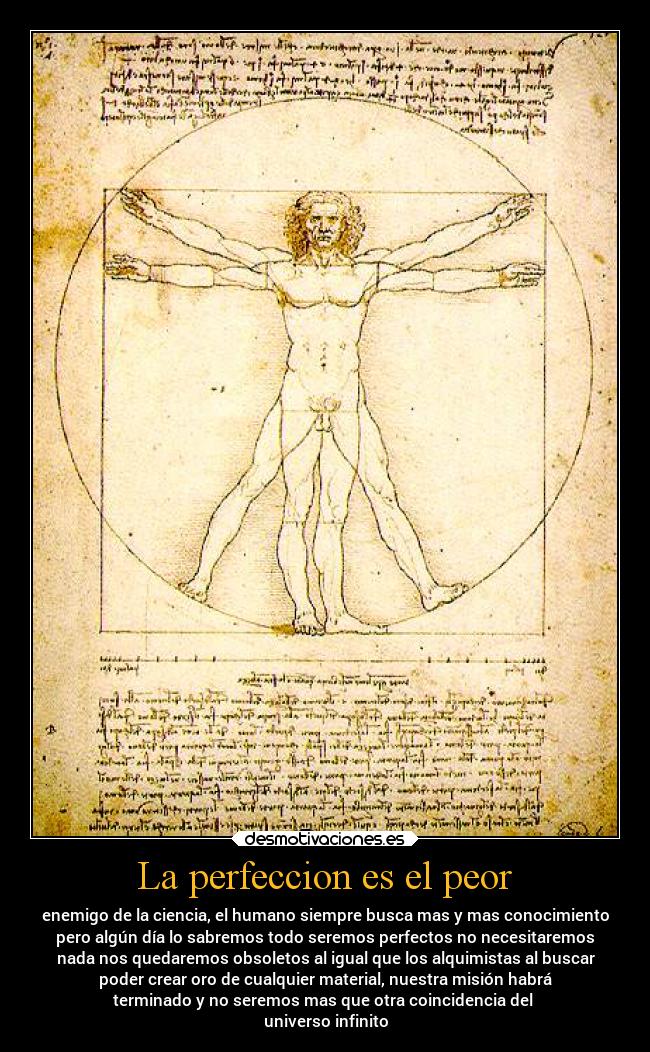 La perfeccion es el peor -