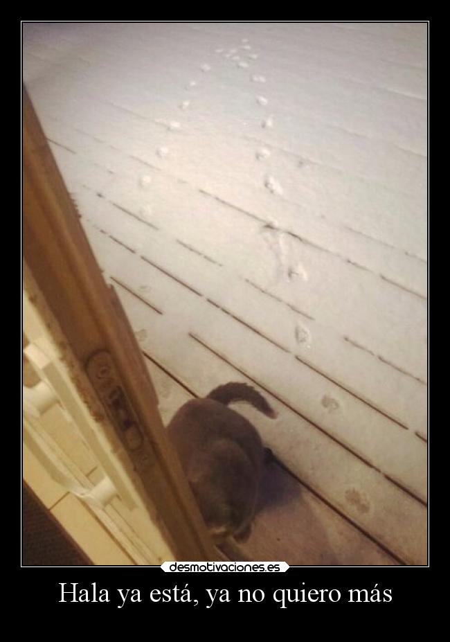 Hala ya está, ya no quiero más -