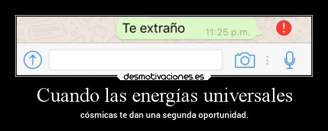 Cuando las energías universales -