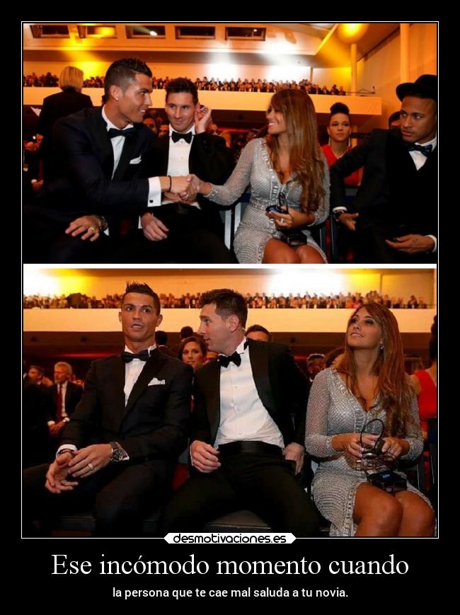 carteles humor fifabalondeoro2016 messi cr7 antonella neymarjr desmotivaciones