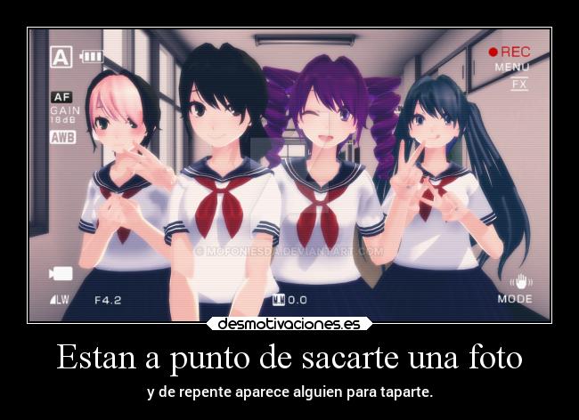 Estan a punto de sacarte una foto -