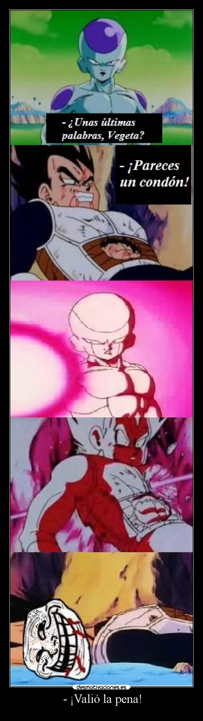 carteles humor vegetatrololololo freezeritsthefinalcondom dragonballz desmotivaciones