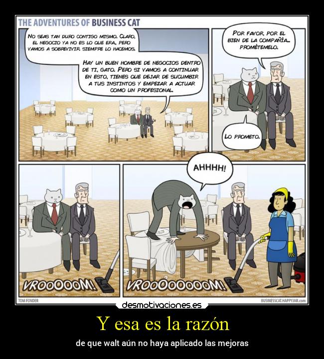 Y esa es la razón - de que walt aún no haya aplicado las mejoras