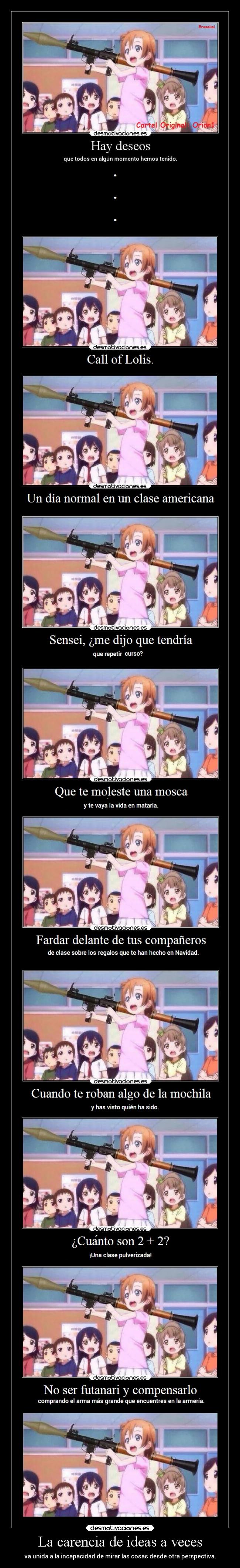 La carencia de ideas a veces -