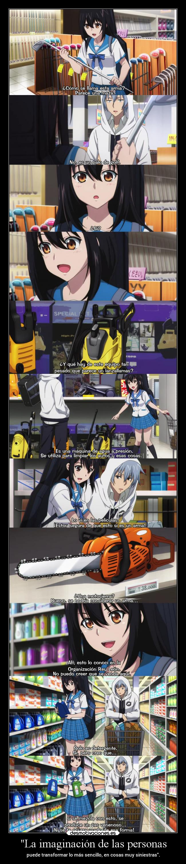 carteles imaginacion anime imaginar todo arma combate mente siniestra projectd maldad raptorhunters desmotivaciones