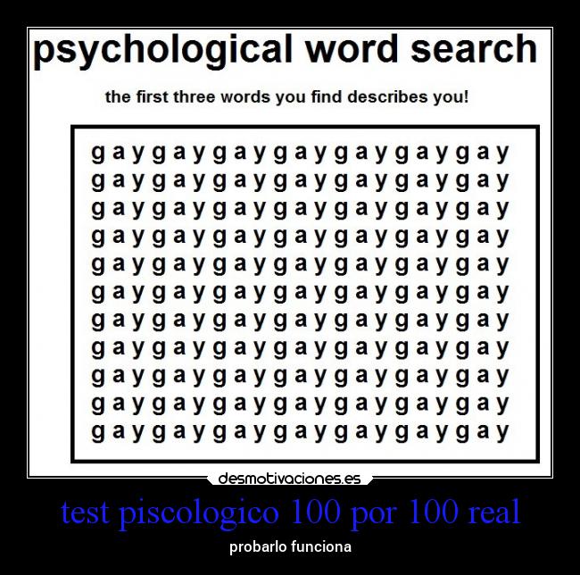 test piscologico 100 por 100 real - probarlo funciona