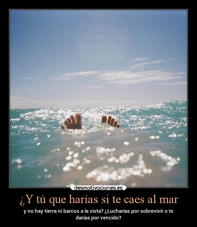 ¿Y tú que harías si te caes al mar -