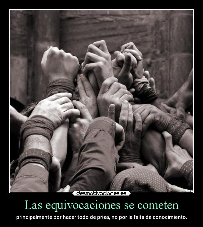 carteles obstaculos ignorancia equivocaciones conocimiento desmotivaciones