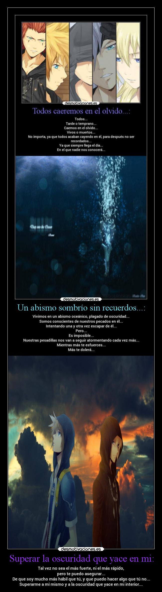 Superar la oscuridad que yace en mi: - 