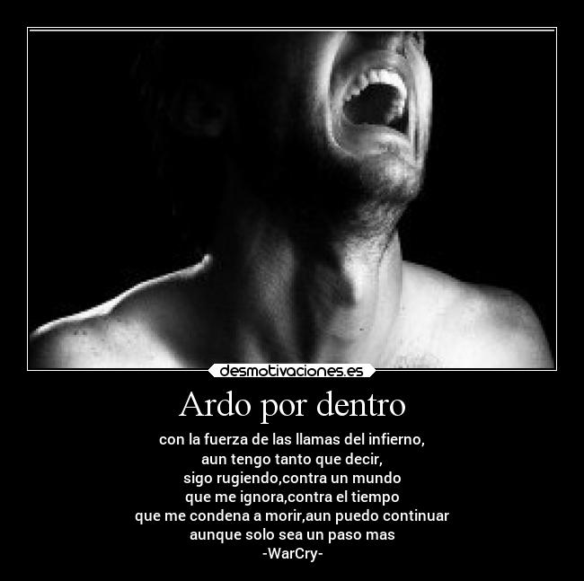 Ardo por dentro -