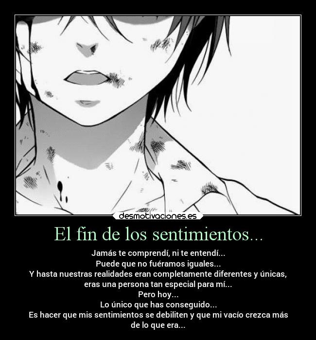 El fin de los sentimientos... - 