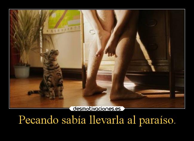 Pecando sabía llevarla al paraíso. -
