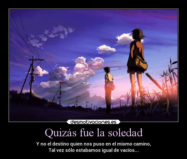 Quizás fue la soledad -