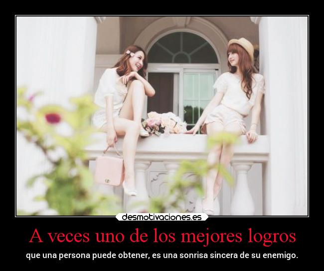 A veces uno de los mejores logros -