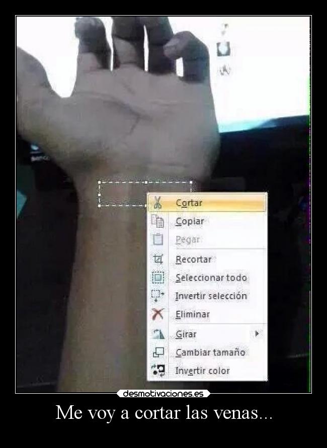 Me voy a cortar las venas... -