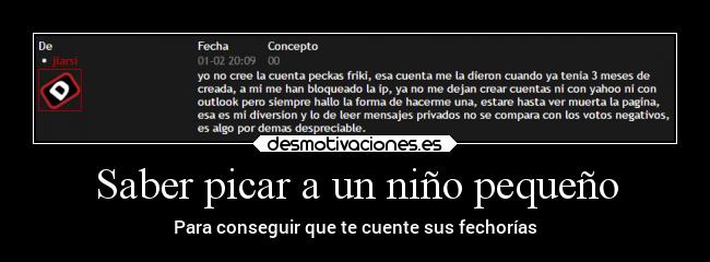 Saber picar a un niño pequeño - 