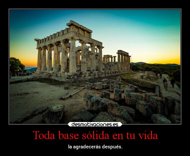 Toda base sólida en tu vida -