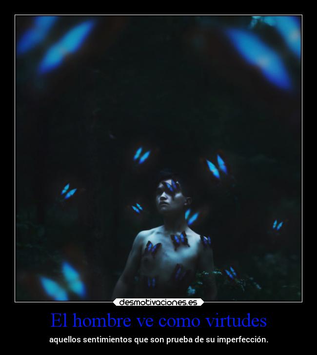 El hombre ve como virtudes - 