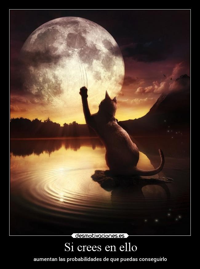 Si crees en ello - aumentan las probabilidades de que puedas conseguirlo