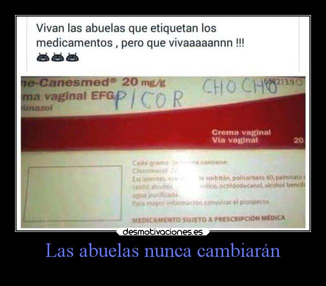Las abuelas nunca cambiarán -